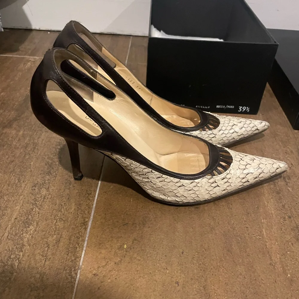 Dolce & Gabbana Snakeskin and Leather Heel